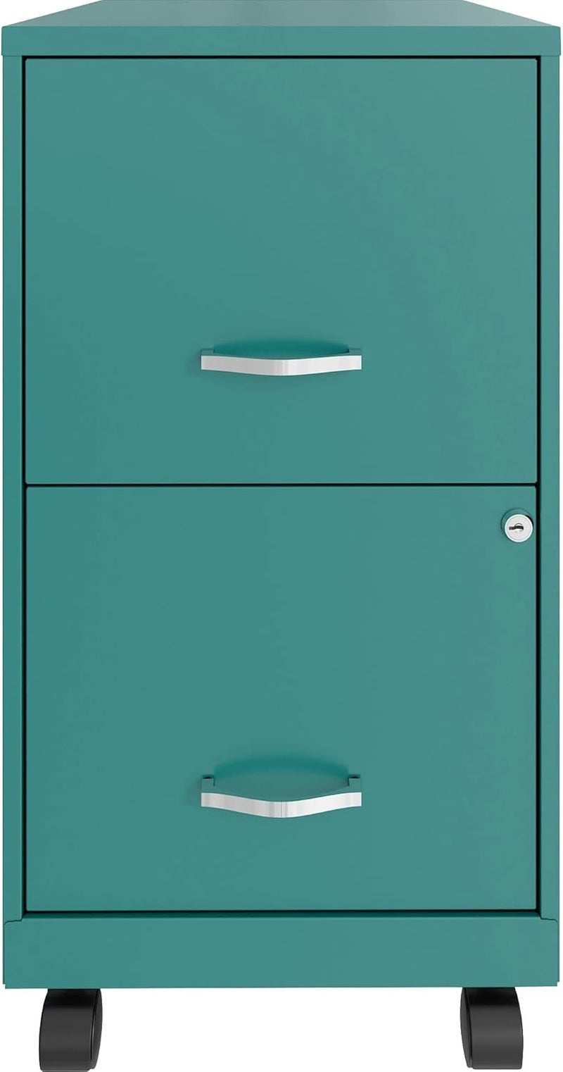 Front of Teal filing cabinet 