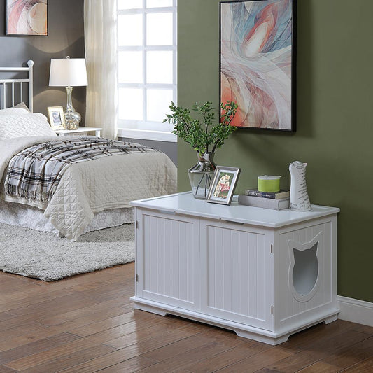 FURNITURE: XL MEOW ESTATE ENCLOSURE WITH CAT-SHAPED ENTRANCE