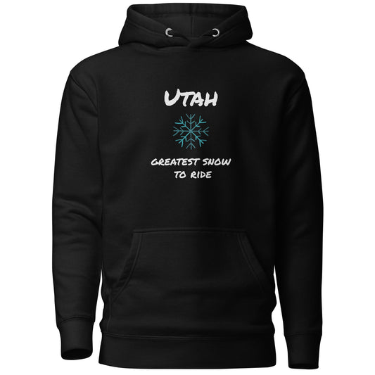 utah greatest snow to ride hoodie